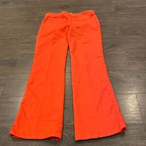 Pajama Jeans coral flare jeggings size small GC